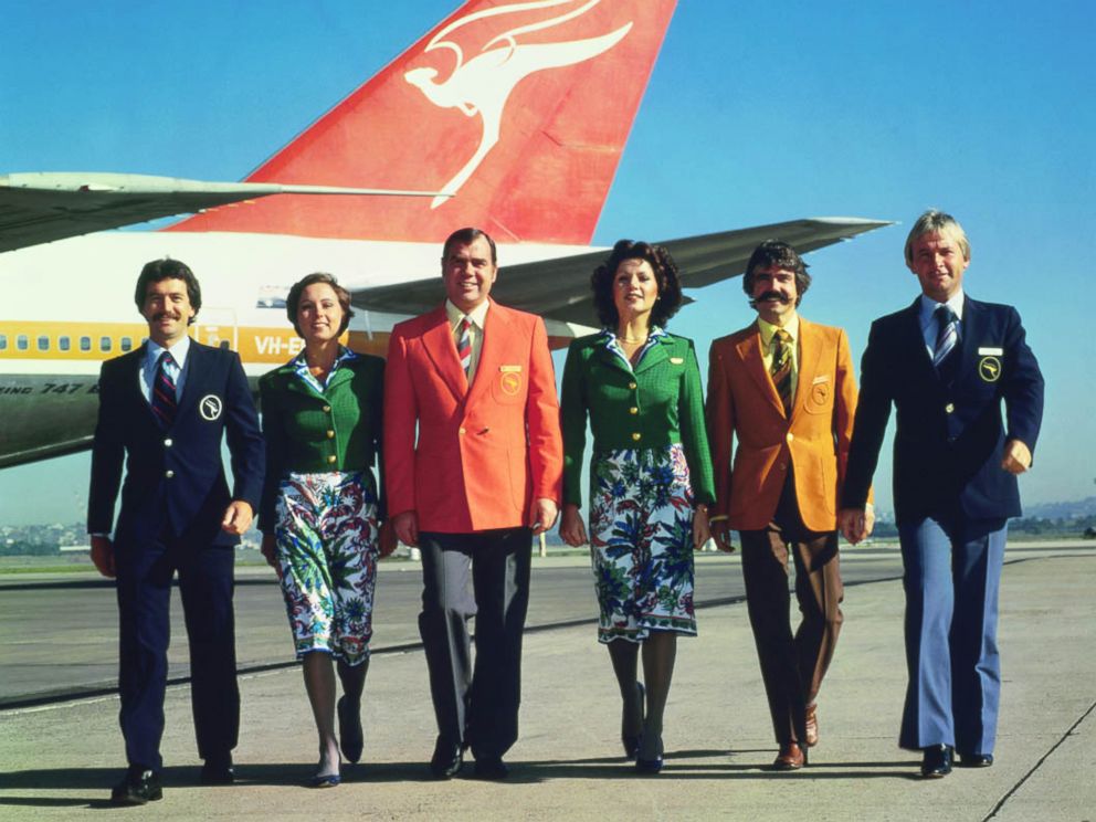PHOTO: The 1974-1985 Qantas uniform design.
