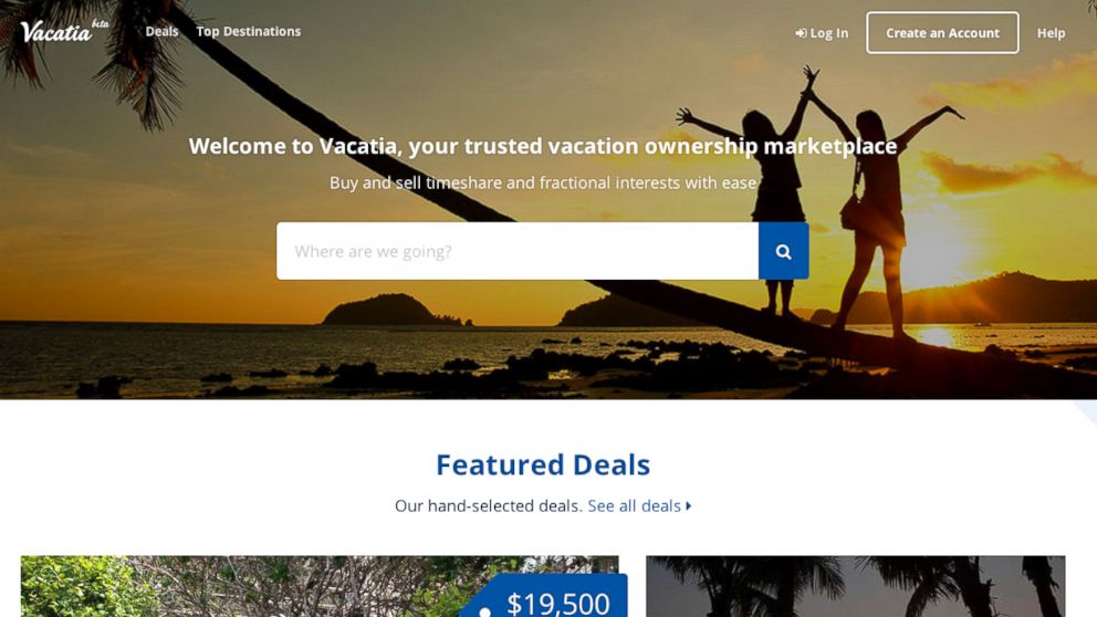New site Vacatia offers a central hub for travelers interested in buying or selling a timeshare.