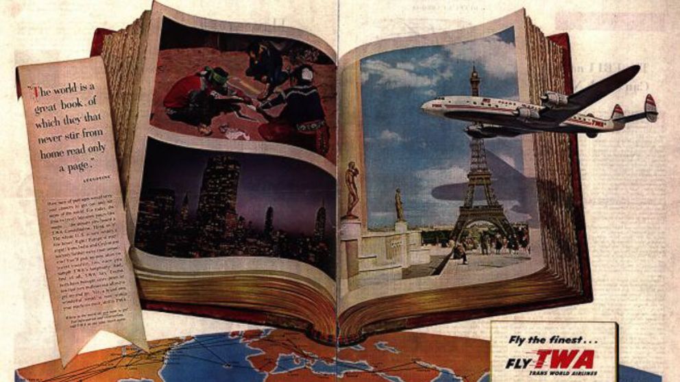 A Trans World Airlines advertisement from 1953.