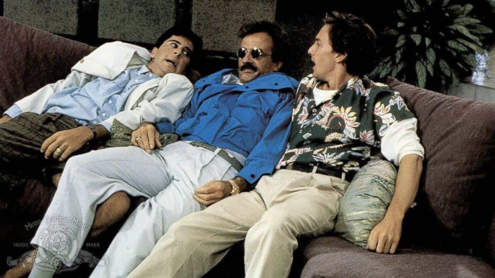 Jonathan Silverman, Terry Kiser, and Andrew McCarthy star in the 1989 film "Weekend at Bernie's." 
