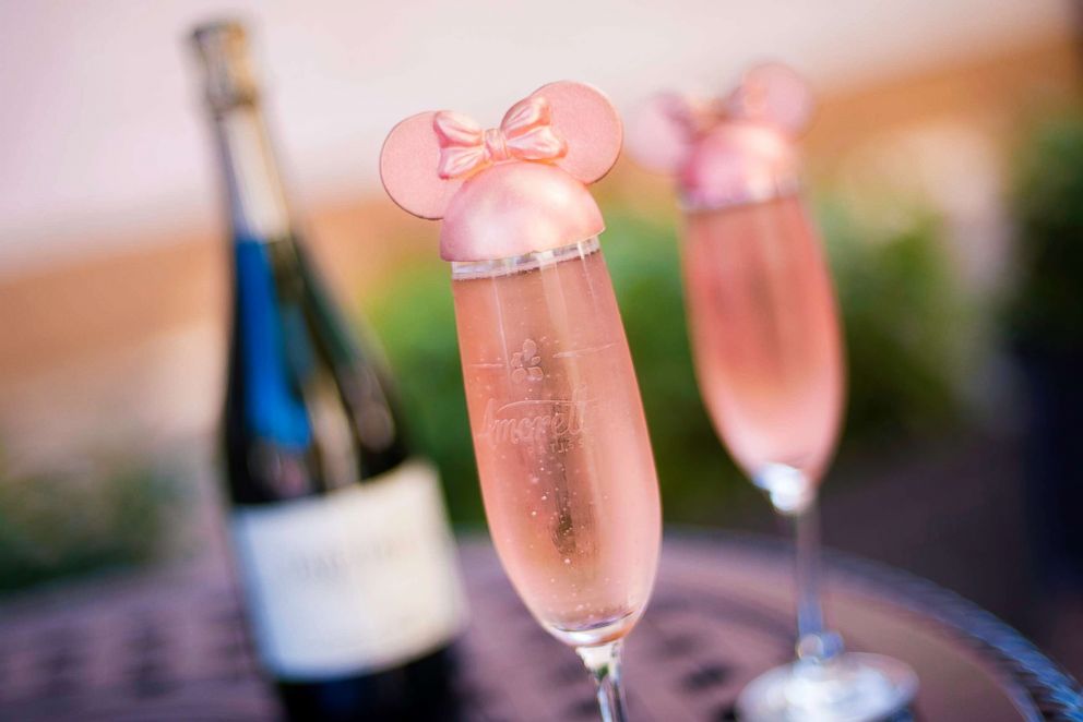 PHOTO: At Disney Springs, Amorette’s Patisserie is pouring a sweet sip beginning next week – the Millennial Pink Celebration Toast! Enjoy a tall glass of Fairy Tale Celebration Cuvee topped with adorable millennial pink chocolate ears.