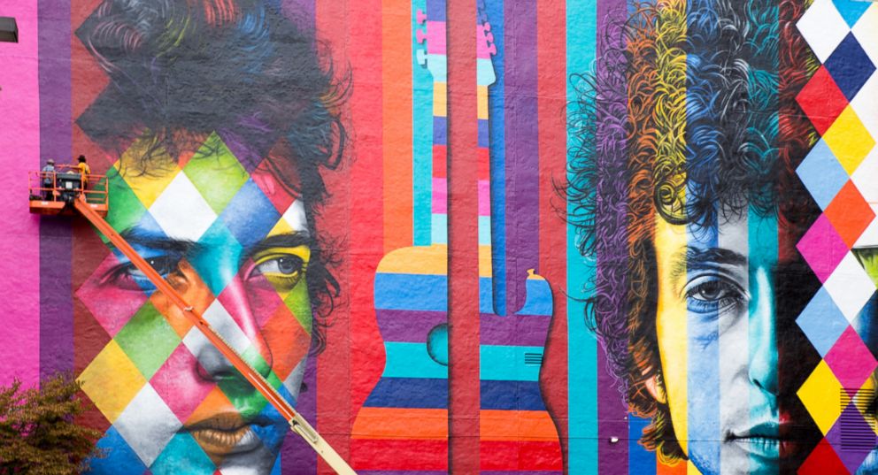 PHOTO: Bob Dylan mural in Minneapolis.