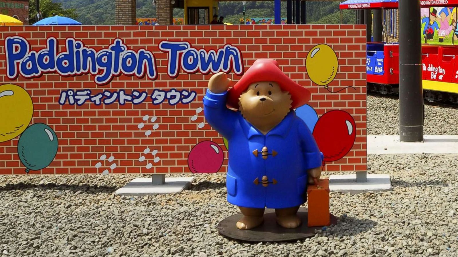 PHOTO: Guests enjoy Paddington Town, the world's first amusement theme park based on Britain's popular Paddington Bear character, in Sagamihara, Japan, July 21, 2018.