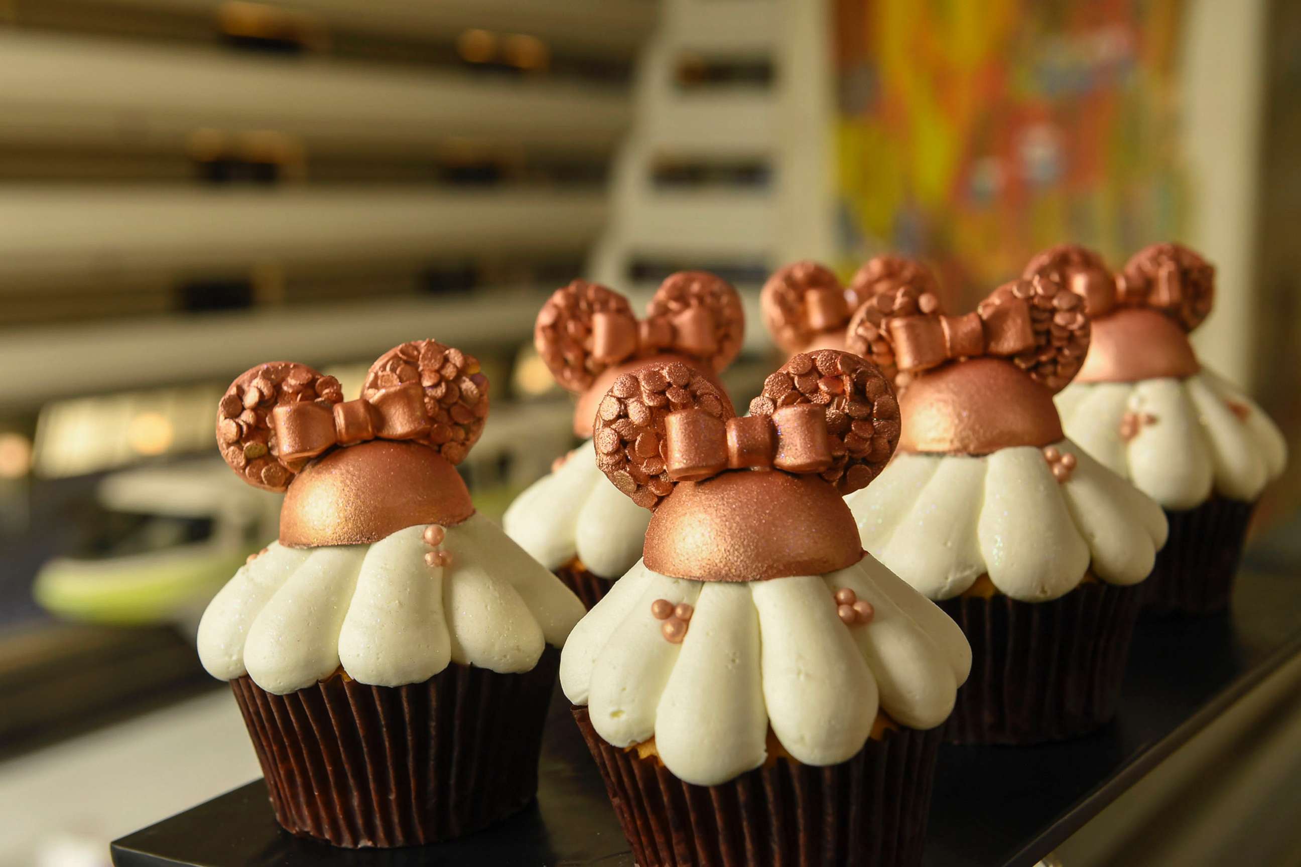 PHOTO: Rose gold cupcakes are popular at Disney. 