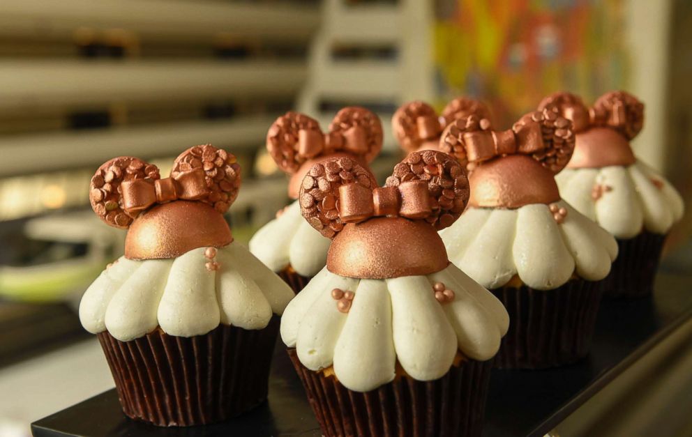 PHOTO: Rose gold cupcakes are popular at Disney. 