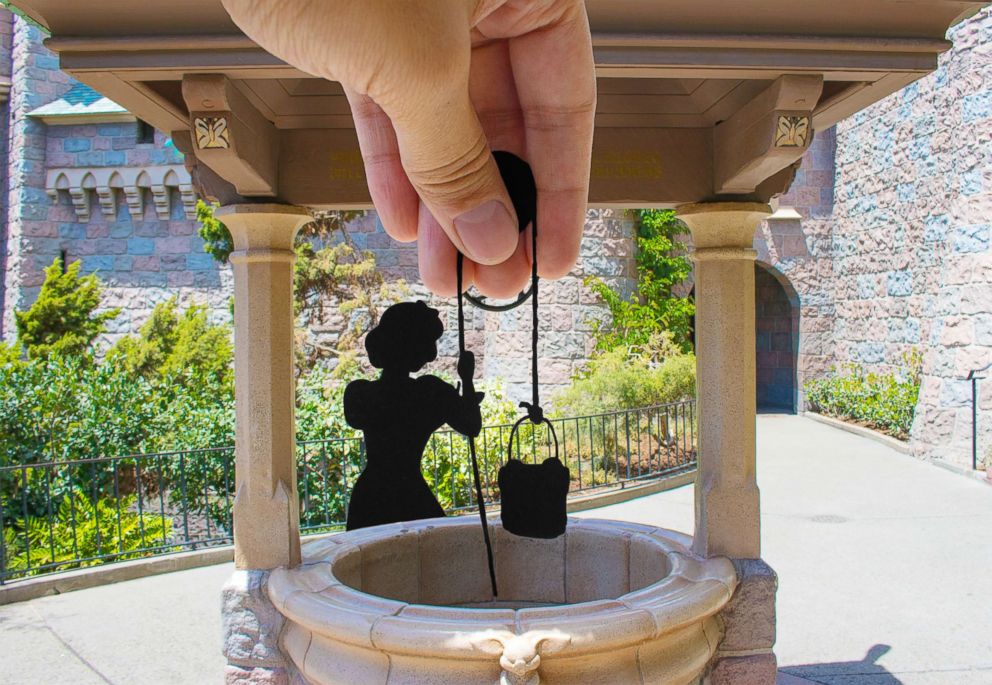 PHOTO: Paper at is pictured over Snow White's Wishing Well in Disneyland.