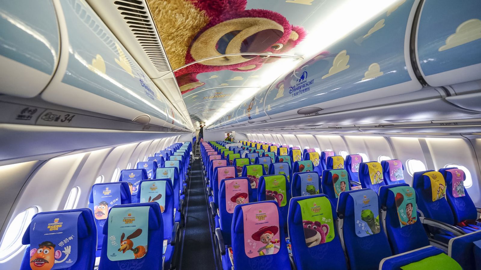 PHOTO: A Toy Story themed plane is taking off in China. The plane is a collaboration between Disney-Pixar and China Eastern Airlines. It has Buzz and Woody painted on the exterior and it has familiar movie characters in the interior.