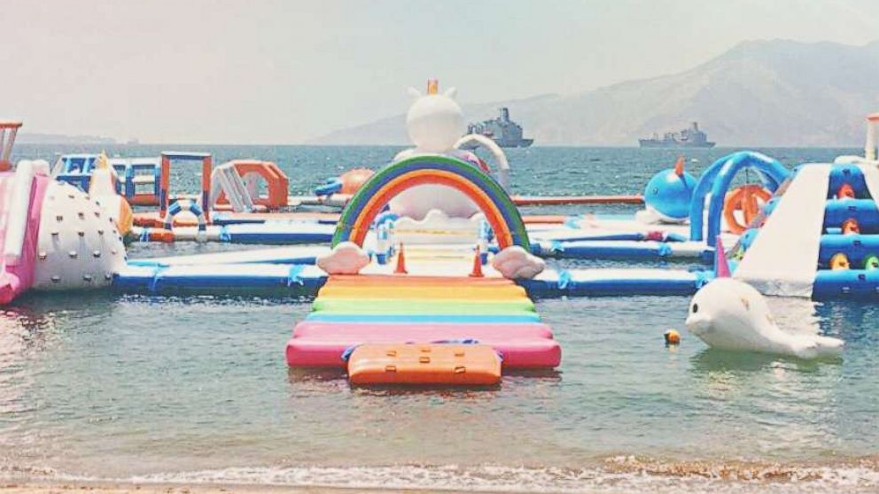 PHOTO: The Inflatable Island in the Philippines is the largest floating playground in Asia.