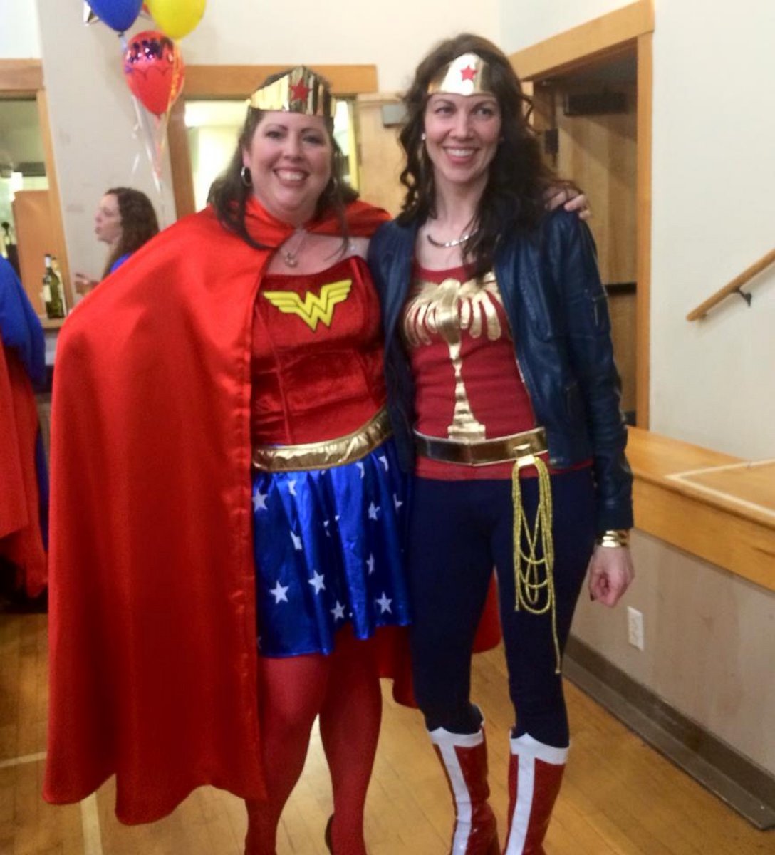 PHOTO: Jackie Kmetz, Chris' wife and Melissa Kmetz, Chris' sister dressed as Wonder Woman