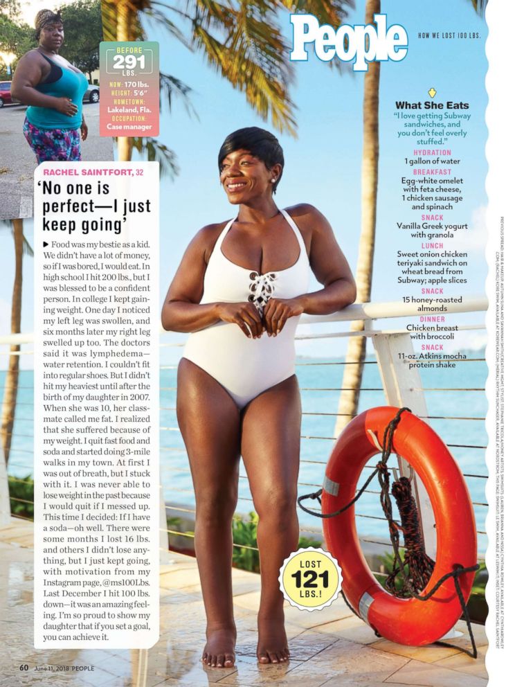 PHOTO: Rachel Saintfort, 32, shares how she lost 121 pounds without any surgery in an interview with People magazine.
