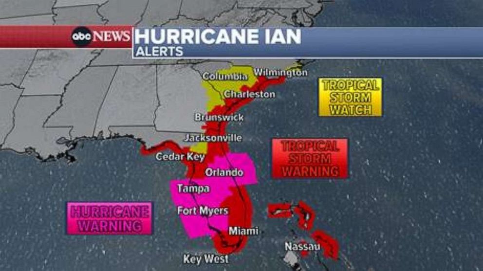 PHOTO: Hurricane Ian alerts