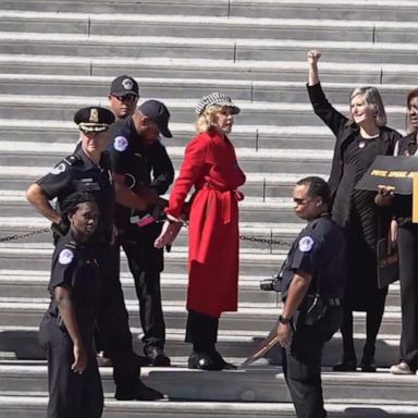 VIDEO: Jane Fonda arrested on steps of the Capitol