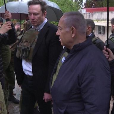 VIDEO: Elon Musk visits Kfar Aza following accusations of antisemitism on X