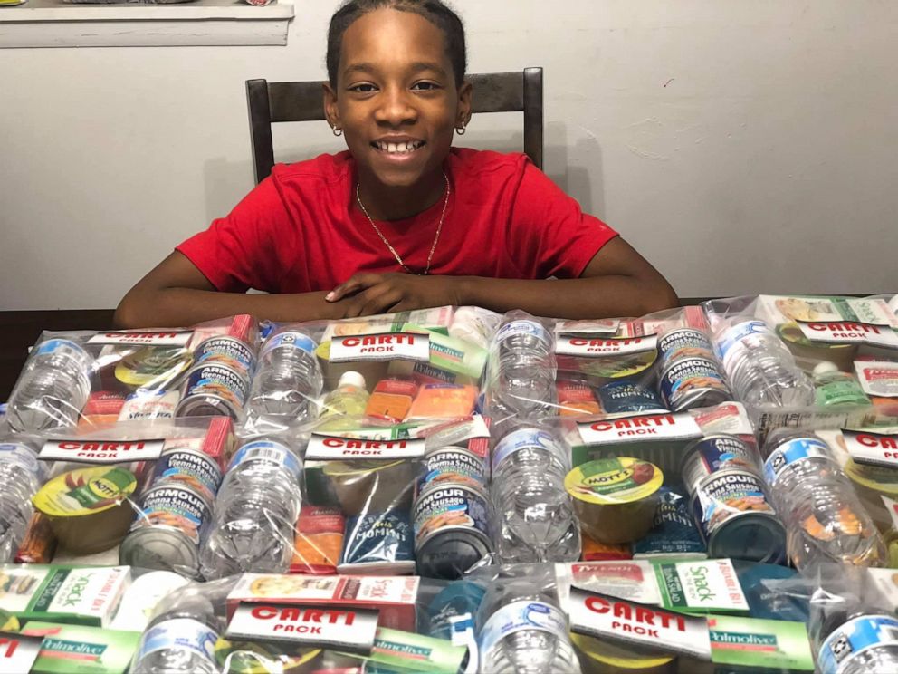 PHOTO: Eleven-year-old Cartier Carey spent his summer at his lemonade stand in Hampton, Virginia raising money to buy diapers, wipes and other supplies for parents who needed help during the COVID-19 pandemic. 
