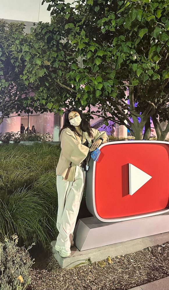 PHOTO: Arine Kim poses outside of the YouTube Theater in Inglewood, Calif.