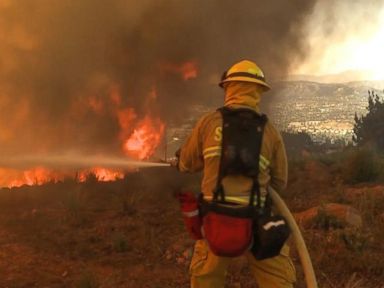 VIDEO: On the Frontlines with Firefighters Battling Fires in San Marcos