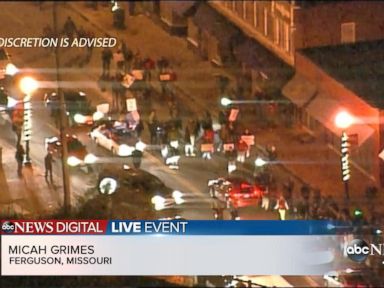 VIDEO: Protesters March Outside Ferguson Police Station