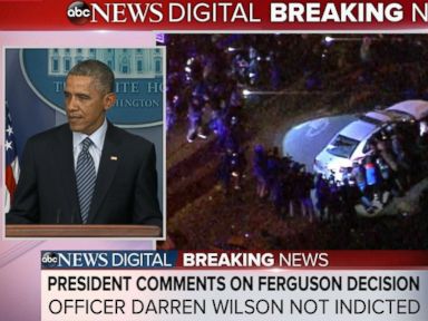 VIDEO: President Condemns Violence, Vandalism as Protests Grow in Ferguson