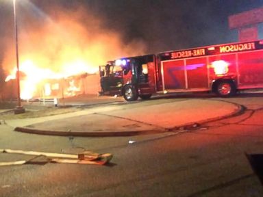 VIDEO: ABC News' Gloria Riviera at the scene of another building fire in Ferguson, Missouri.