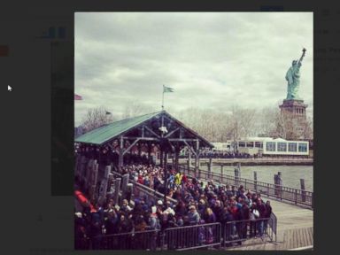 VIDEO: The New York City landmark was evacuated due to a suspicious package in a visitor's locker.