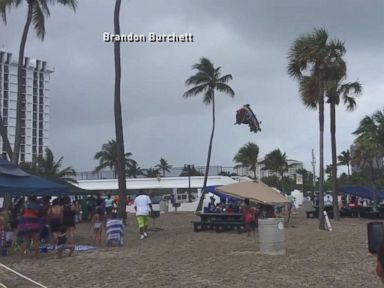 VIDEO: Waterspout Sends Bounce House Flying With Children Inside