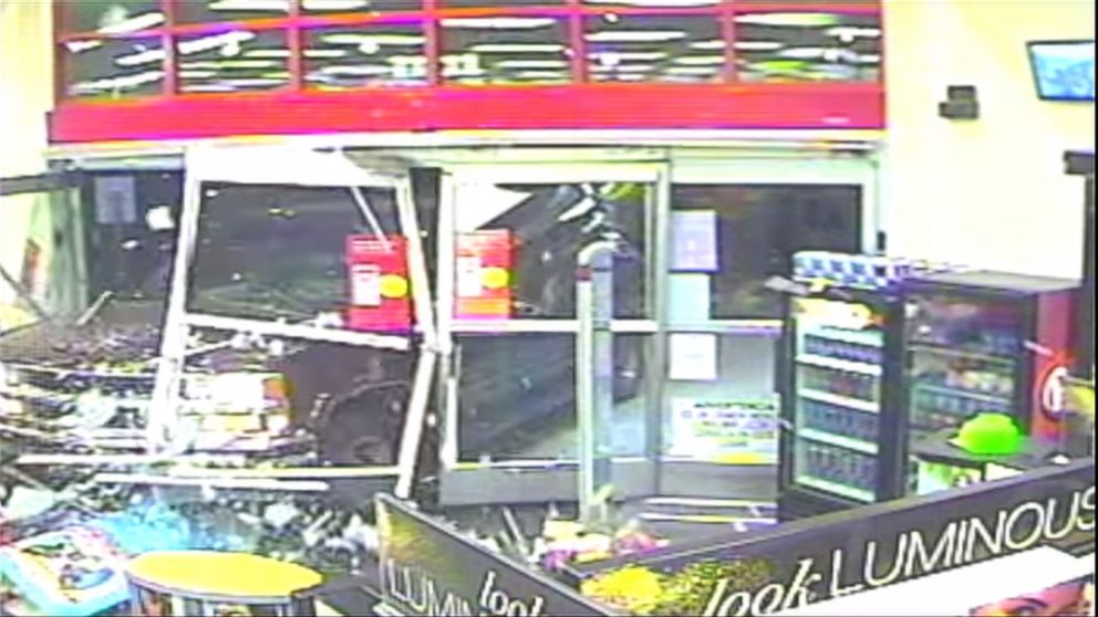 Video Robbers Drive Truck Through Store Window To Try To Steal Atm