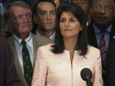 VIDEO: The South Carolina governor asked that the Confederate battle flag be removed from the state capitol in the wake of the shootings at Emanuel AME church.