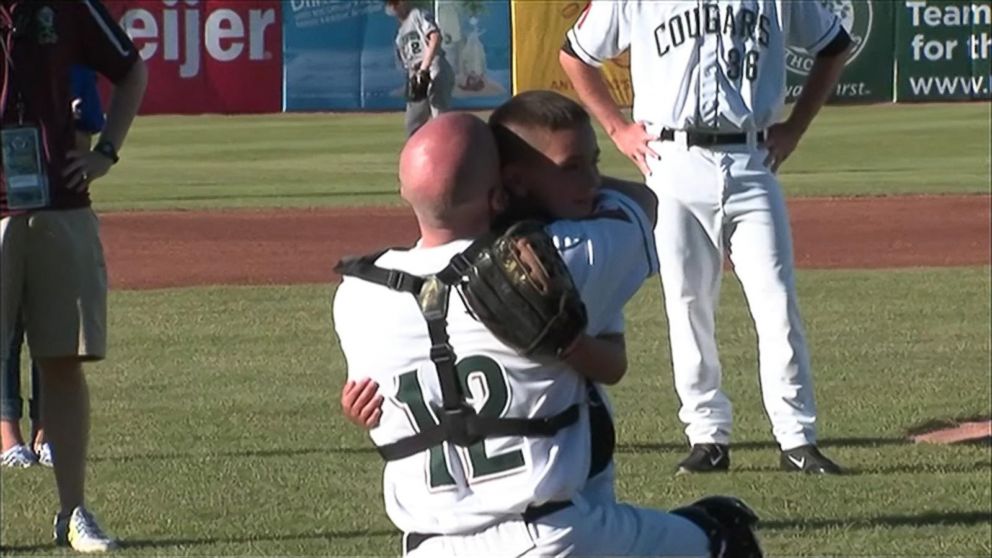 VIDEO: Military Dad Surprises Son at Baseball Game