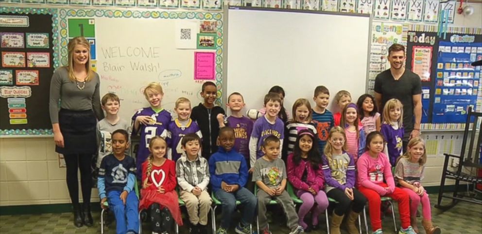 First-graders write inspiring letters to Vikings kicker Blair