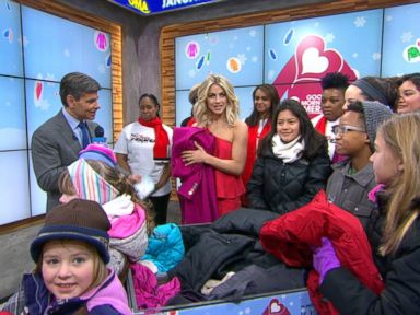 VIDEO: Julianne Hough Donates Final Coat to the Warm Coats & Warm Hearts Coat Drive