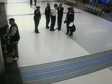 VIDEO: ABC News obtained this surveillance video of the arrested American Airlines pilot from the Detroit Metropolitan Airport.