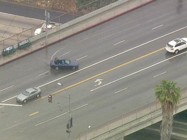 VIDEO: A driver and his passenger led police on a chase throughout Los Angeles.