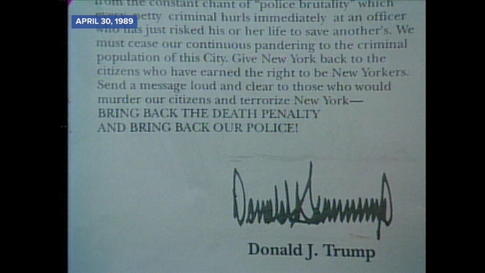 ARCHIVAL VIDEO: Trump Wants NY Death Penalty Reinstated In 1989 - Good ...