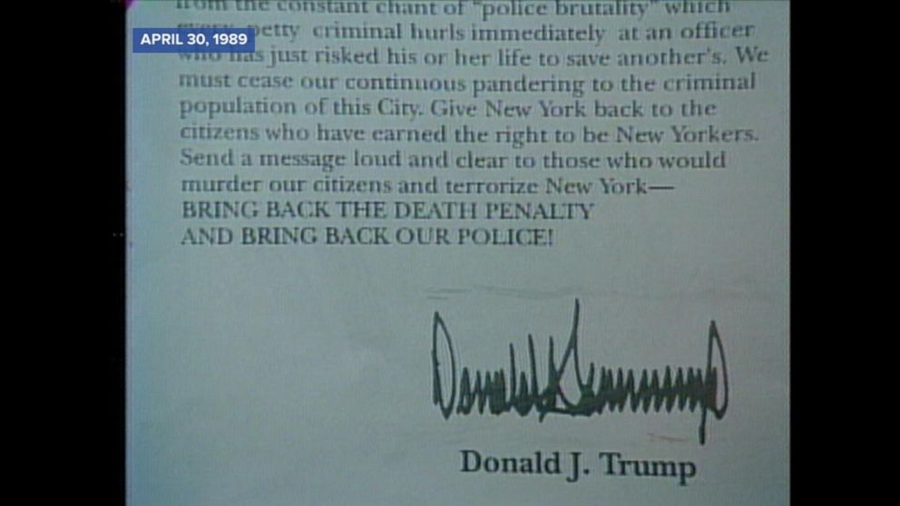 ARCHIVAL VIDEO: Trump Wants NY Death Penalty Reinstated In 1989 Video ...