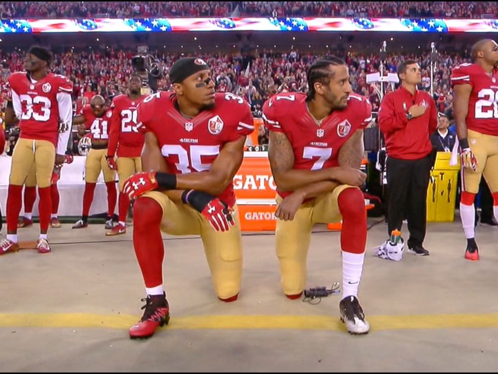 Colin Kaepernick Kneels During National Anthem on 'Monday Night Football' -  ABC News