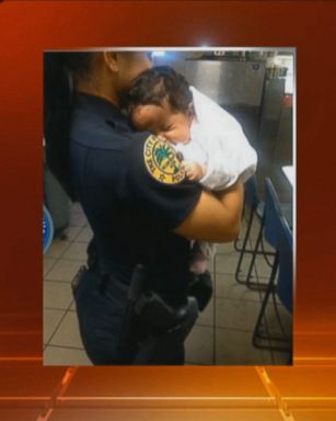 Police officers in Miami, Florida, recently rescued a 2-month-old baby from a car crash and believe the driver and the baby's mother may have overdosed on heroin, according to the Miami Police Department.