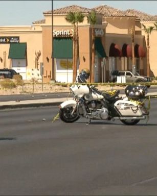 VIDEO: A man shot another man dead Sunday inside a Las Vegas Starbucks and the suspect left along with people being evacuated but was arrested later, police said.