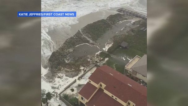 Video Storm Surge Slams Jacksonville Beach  ABC News