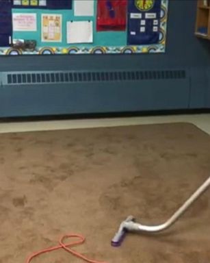 VIDEO: School Janitor Vacuums Artistic Designs Into Rugs as Daily Surprise for Kids