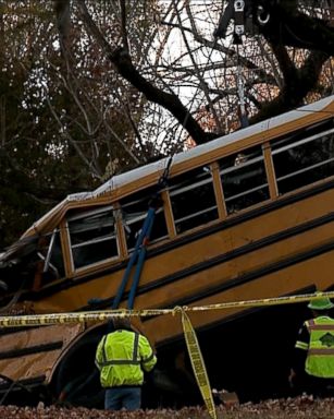 VIDEO: A school bus crash has claimed the lives of five young children and wounded several others Monday in Chattanooga, Tennessee.