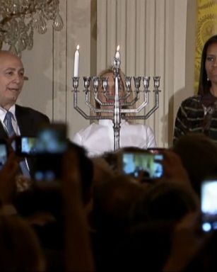 President Barack Obama says Hanukkah is a reminder that freedom is the most meaningful of all the blessings enjoyed in the U.S.