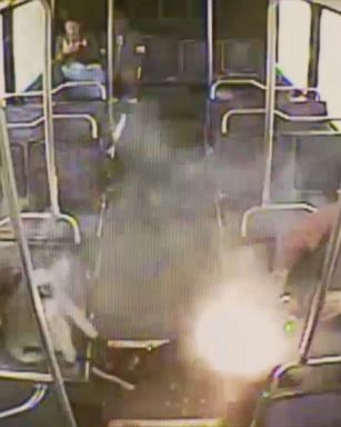 VIDEO: A California man's electronic cigarette exploded in his pant pocket Wednesday while riding a city bus, prompting paramedics to rush to him to a hospital with third-degree burns, according to officials.