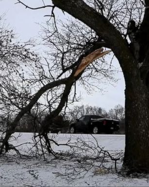 VIDEO: The fury of the winter storm that swept into the northern Great Plains on Christmas Day weakened heading into Tuesday, but thousands remained without power in the Dakotas and Michigan.