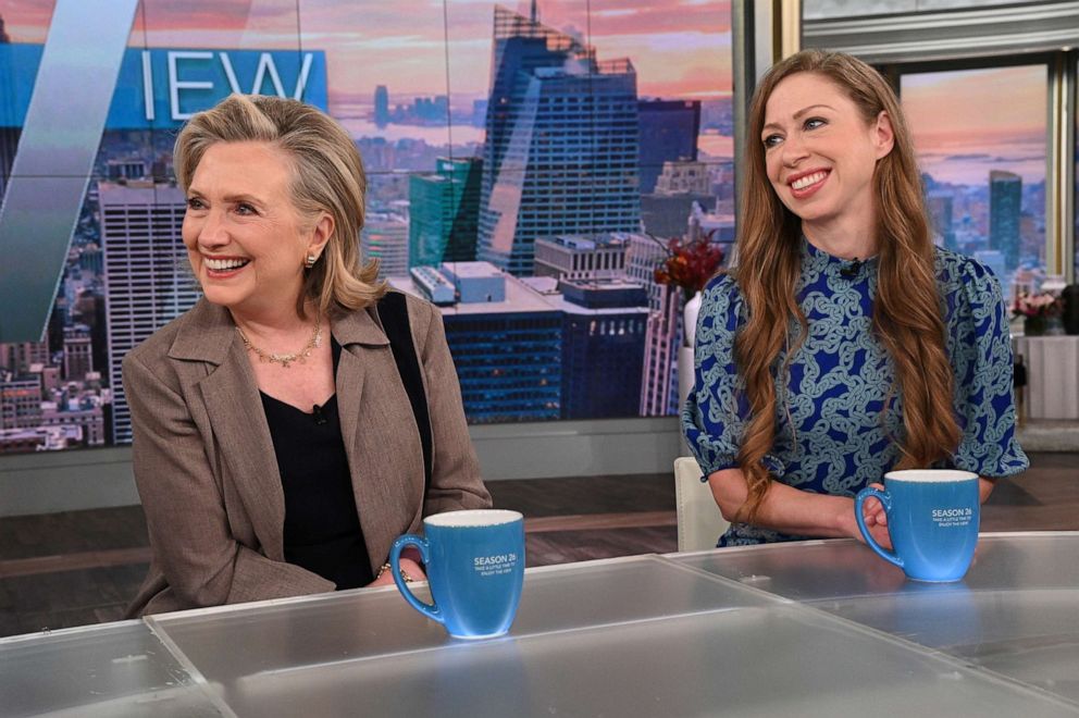 PHOTO: Former Secretary of State Hillary Clinton and Chelsea Clinton join "The View" on Wednesday, Sept. 7, 2022.