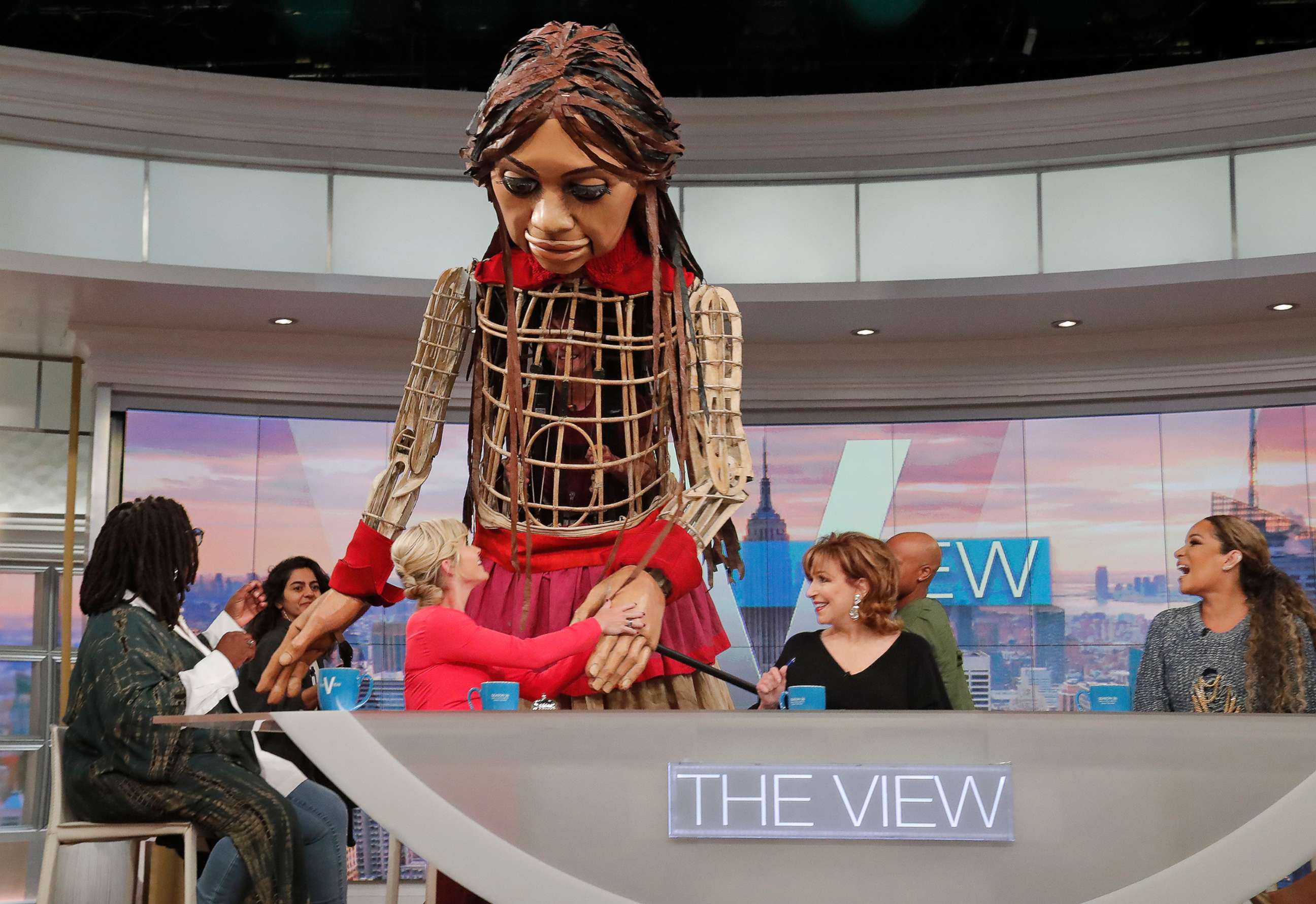 PHOTO: Little Amal, the 12-foot-tall puppet who has travelled across 12 countries to shine a light on child refugees, visits "The View," airing Wednesday, September 28, 2022.