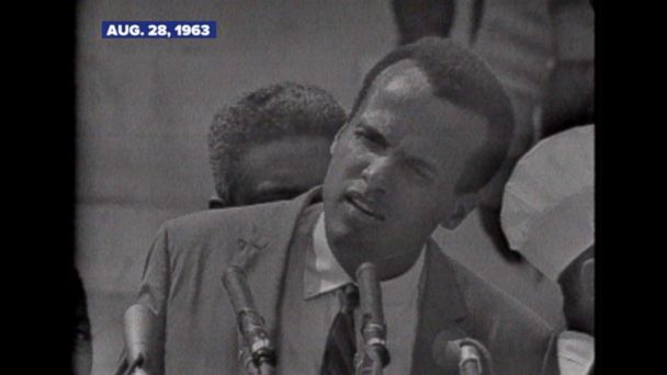 Video Archival Video Harry Belafonte Speaks At The March On Washington In 1963 Abc News