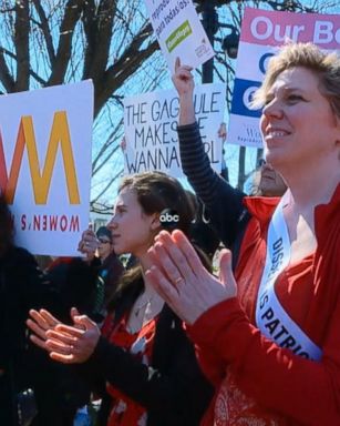 VIDEO: Protesters march in Washington, DC as part of International Women's Day