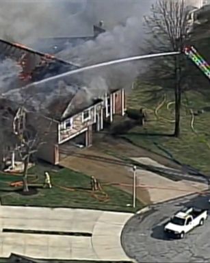 VIDEO: The fire broke out at an unoccupied apartment complex in Overland Park, Kansas.