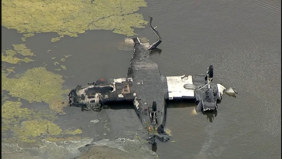 NTSB Investigating Small Plane That Crashed Into Texas Pond Video ABC   170425 Ktrk Plane Crash1 16x9 992 