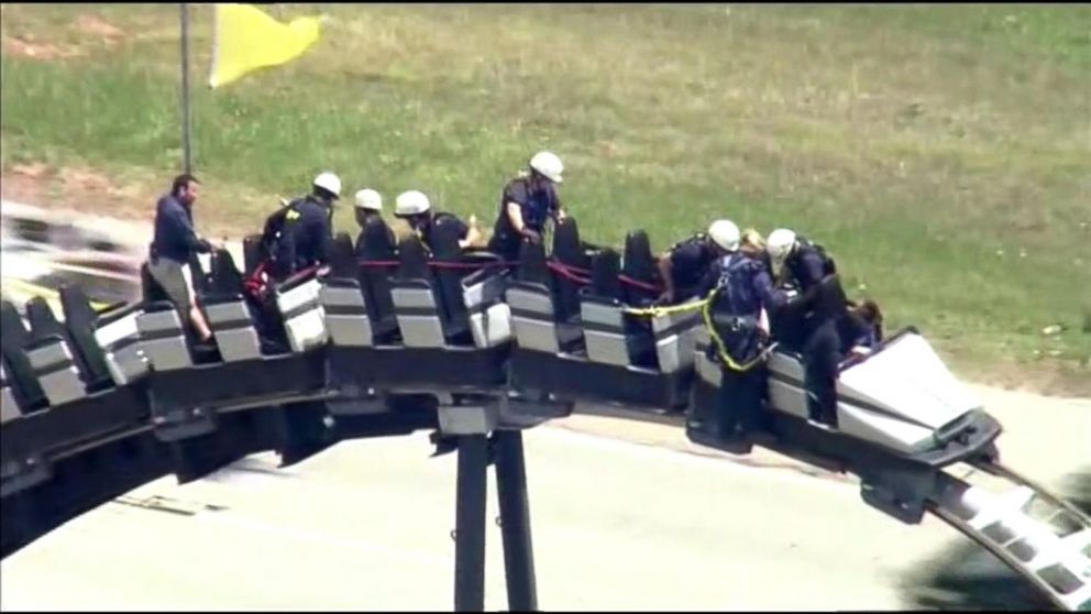 Firefighters rescue riders stranded on roller coaster in Oklahoma City